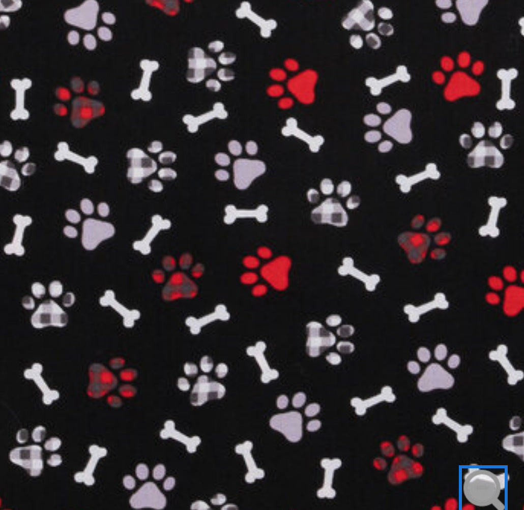 Black and Red Plaid Paw Print “NEW” | Collection