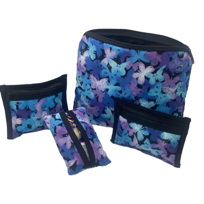 One of a Kind Set - Bumblebees -Butterflies Purple & Teal