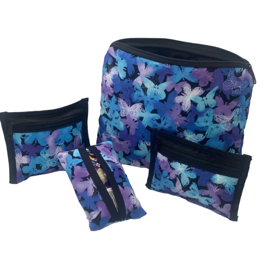 One of a Kind Set - Butterflies Purple & Teal