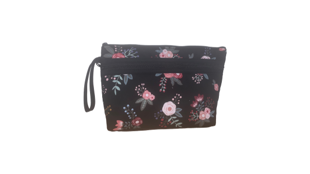 Large Double Zippered Cosmetic Case