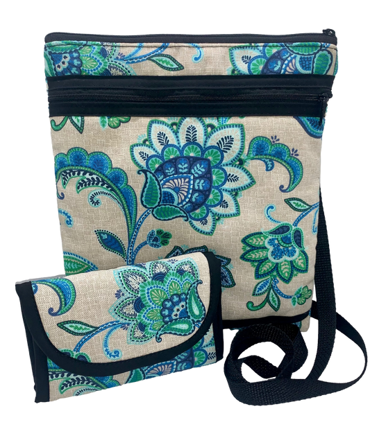 Bohemian Ocean “One of a Kind” Large Crossbody Purse Set
