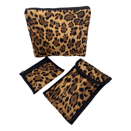 CALL OF THE WILD - Large Cosmetic Case, Double Eyeglass Case & Zippered Pouch
