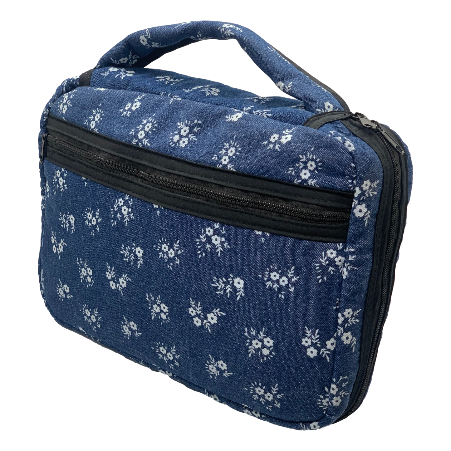 *Hardback Book/Bible Cover - Zippered Closure, Soft carrying Strap, Attached Bookmark - NEW