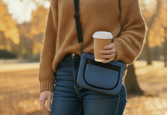 New Crossbody Purse - our Newest & Most Popular “Hands Free” Purse! Shown in “Denim” Perfect for Fall 🍂