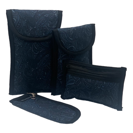 One of a Kind Set - Navy Blue Paisley