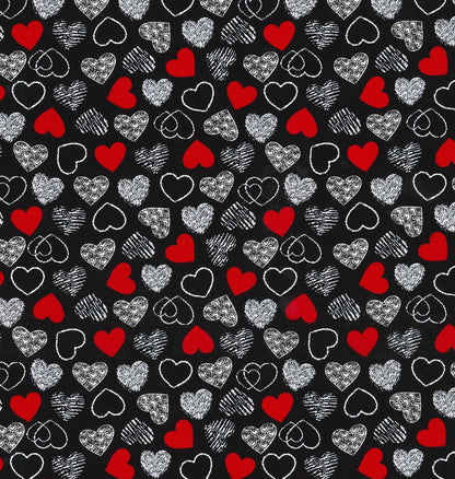 Hearts on Black Valentine’s Day