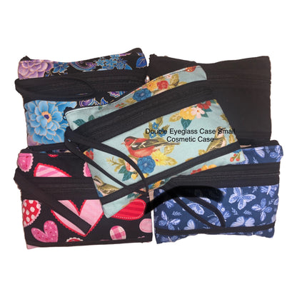 Double Zipper Small Cosmetic Cases