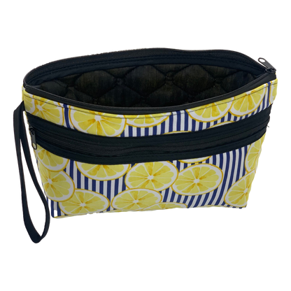 Large Double Zippered Cosmetic Case
