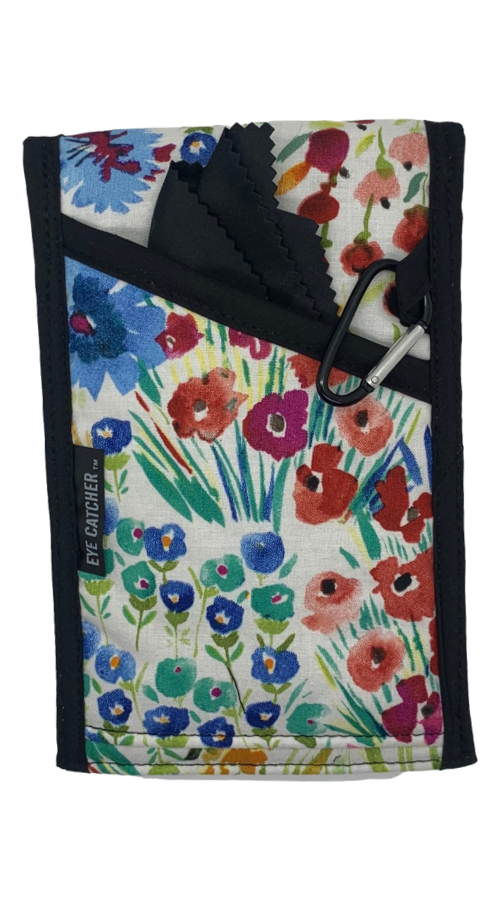 “Double" Eyeglass Case & Small Cosmetic Case Set - “Wildflowers”