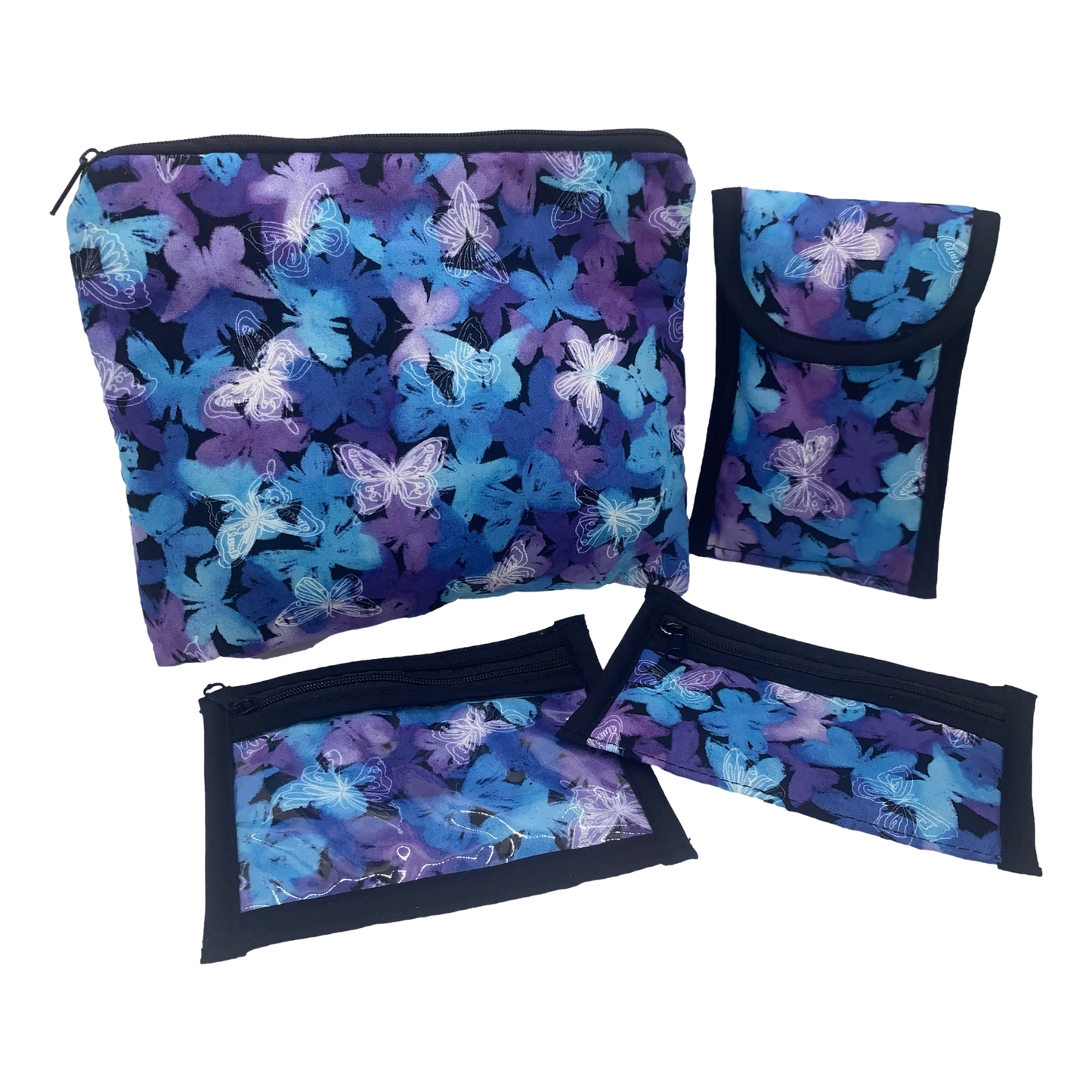 “One of a Kind Set”  Butterflies Purple & Teal