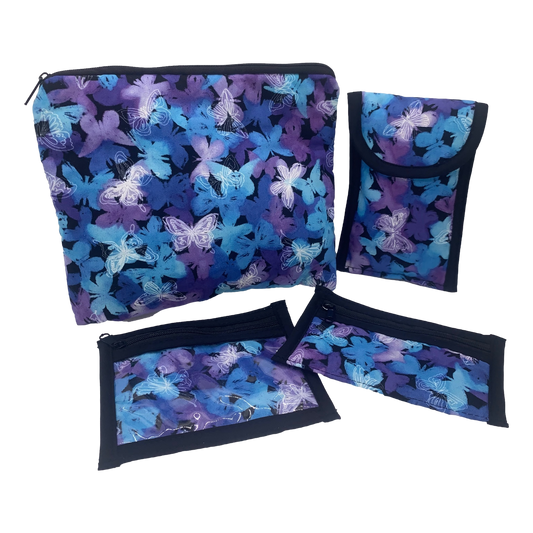 “One of a Kind Set”  Butterflies Purple & Teal