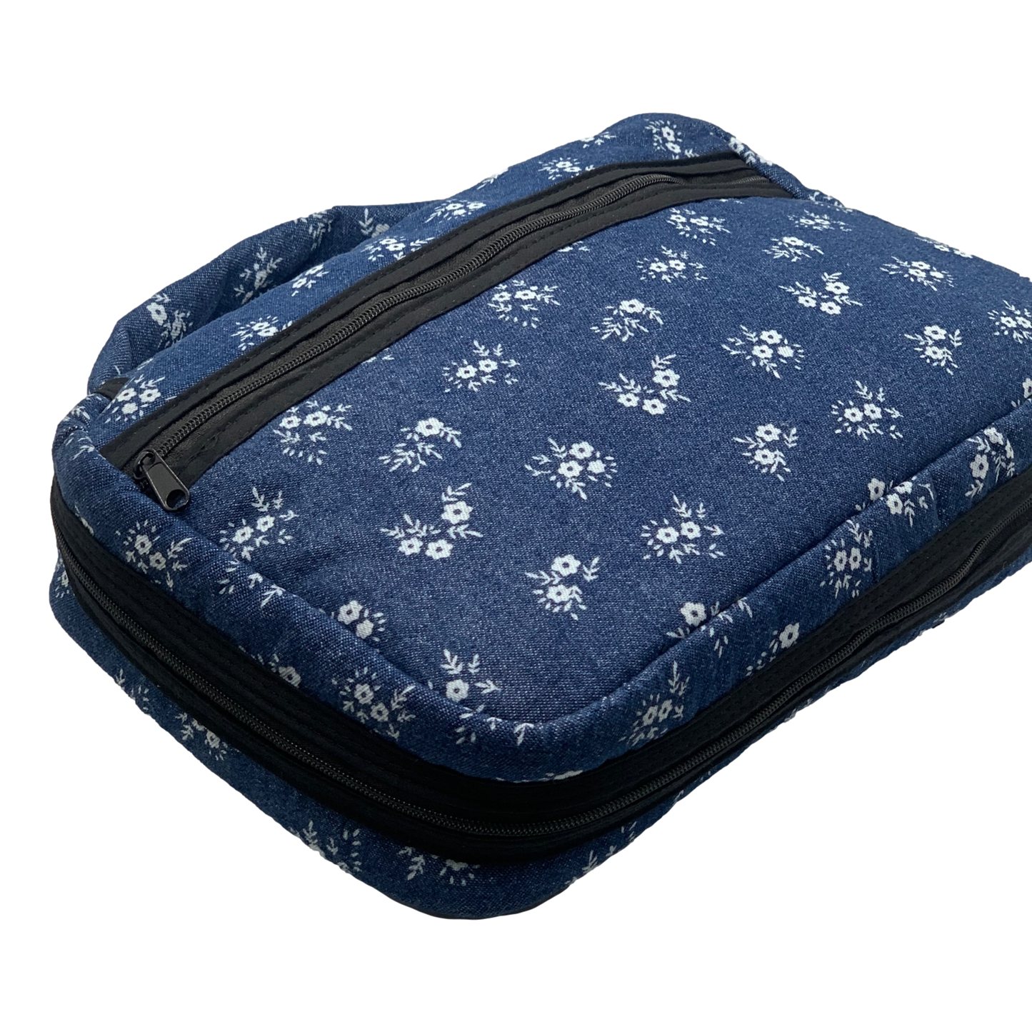 *Hardback Book/Bible Cover - Zippered Closure, Soft carrying Strap, Attached Bookmark - NEW