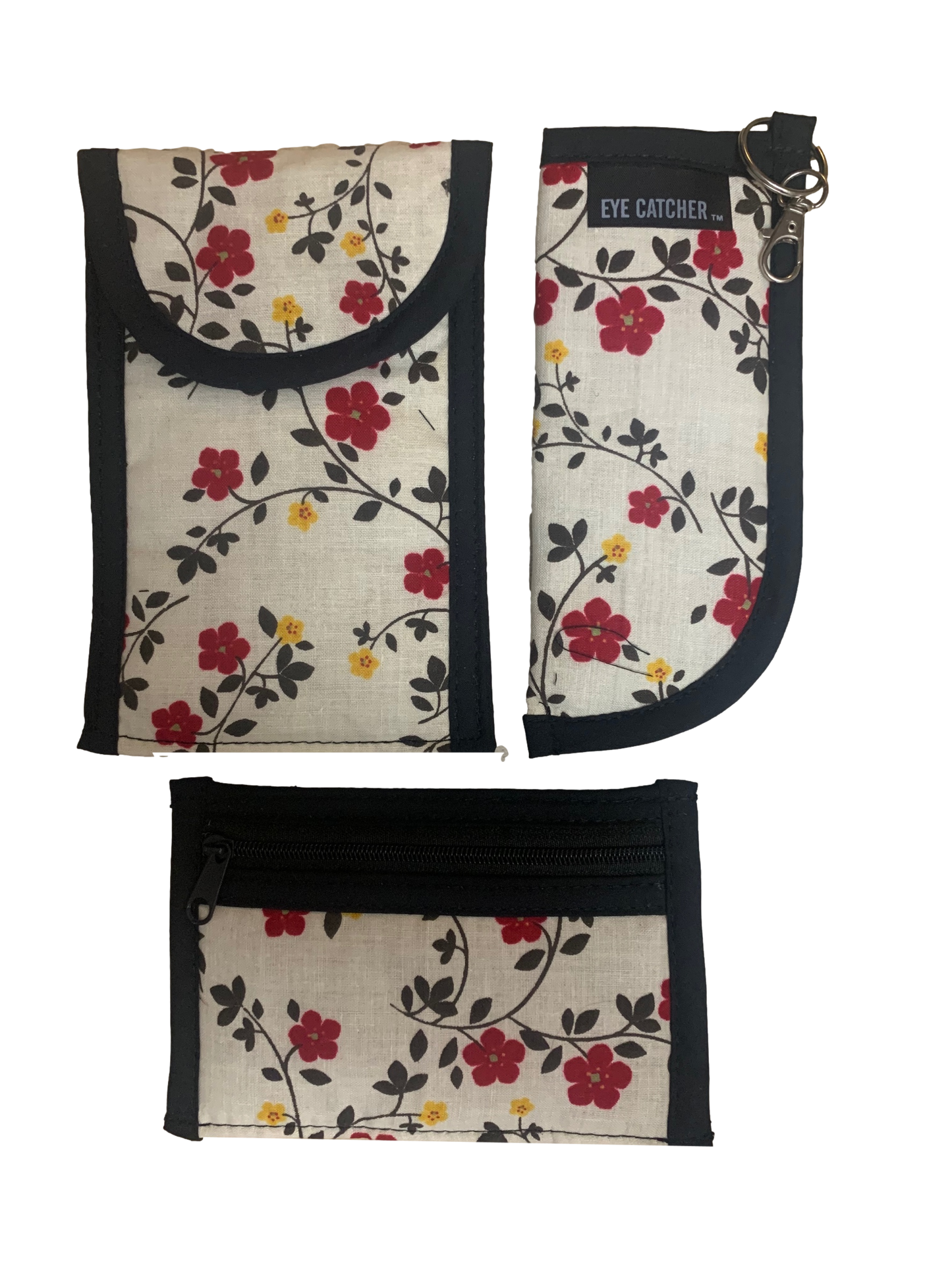 Single Eyeglass Case , Reader Case & Zippered Pouch Set