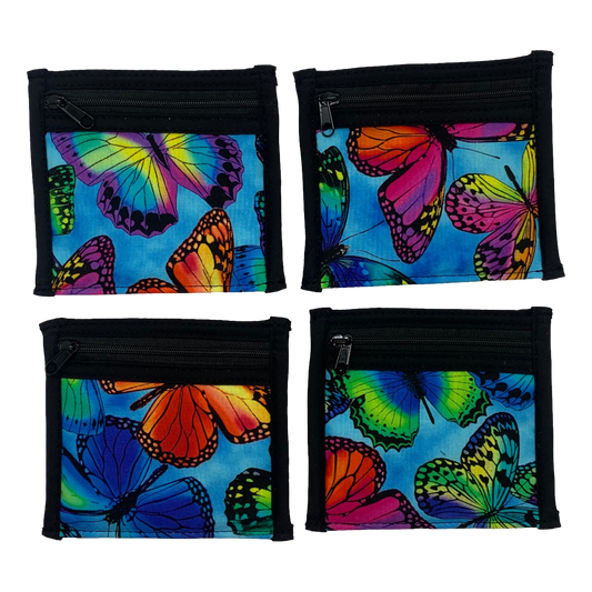 BUTTERFLIES SO BRIGHT 🦋 x 4 Zippered Pouches
