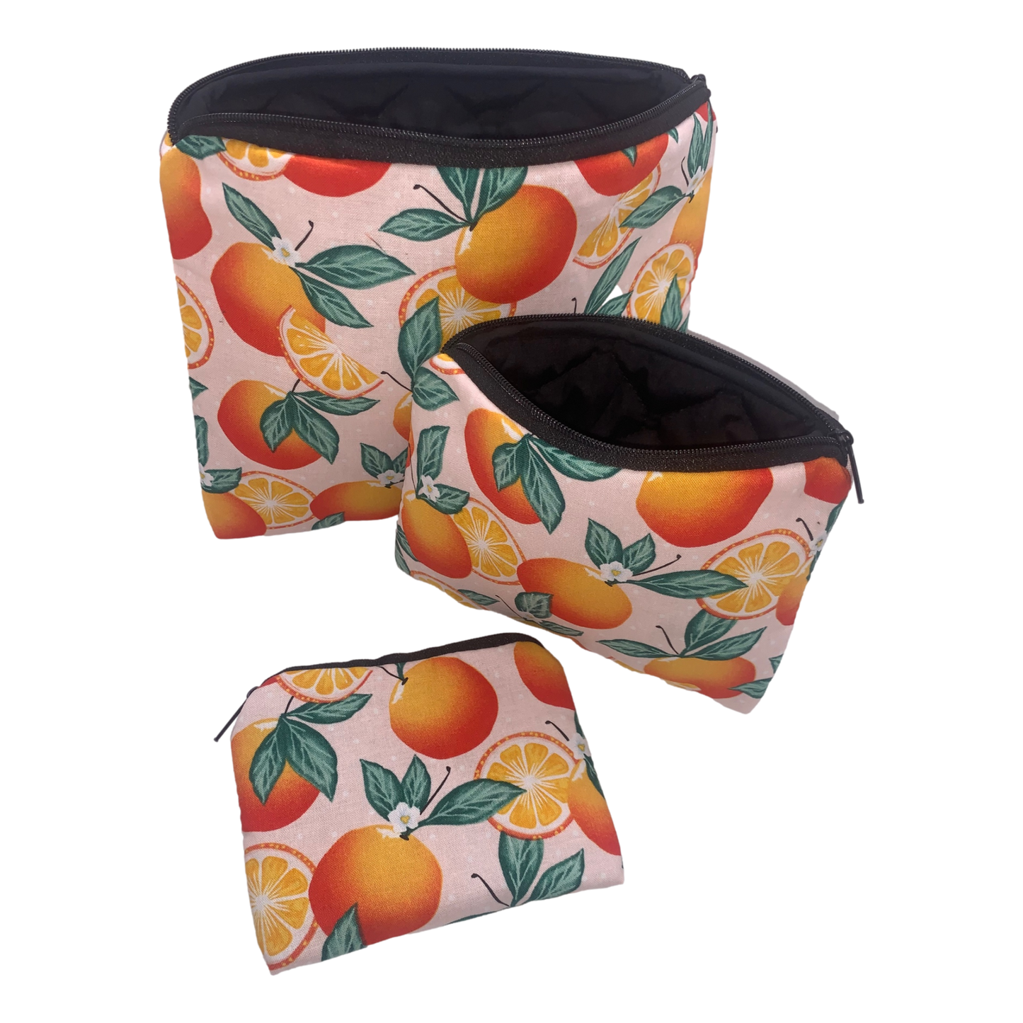 3 Piece Gift Sets - On Sale Today-shown in Oranges🍊 Choose from 30 Fabric Designs! The Perfect Gift. Personalized Free.