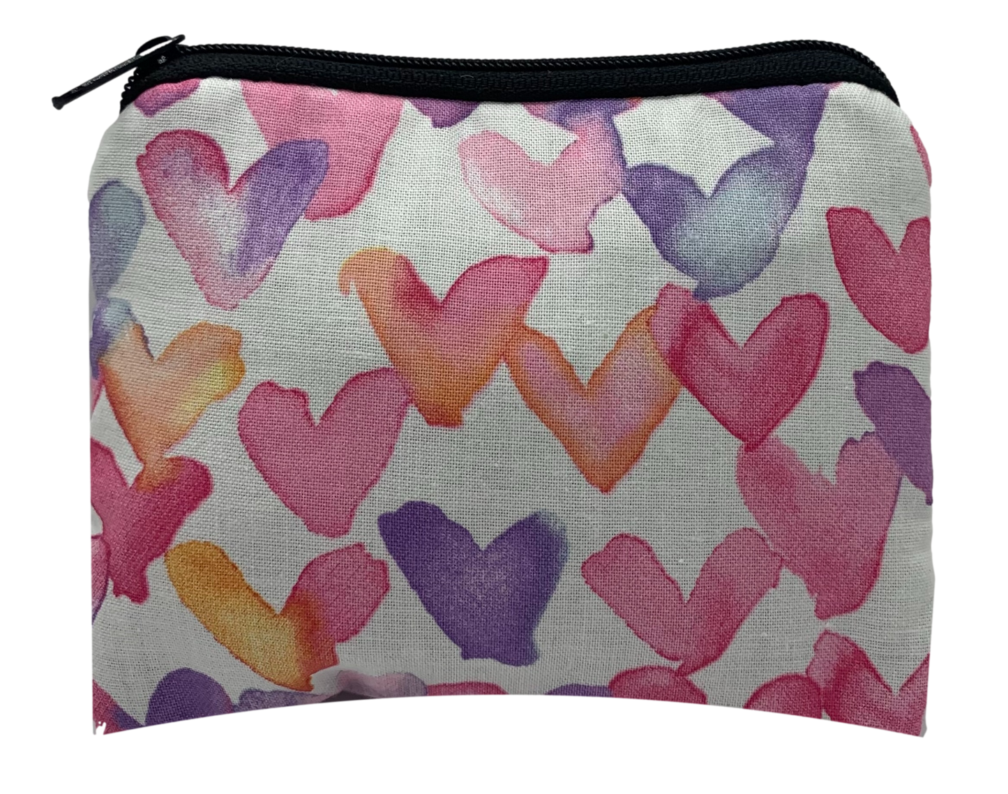 Watercolor Hearts on White Valentines