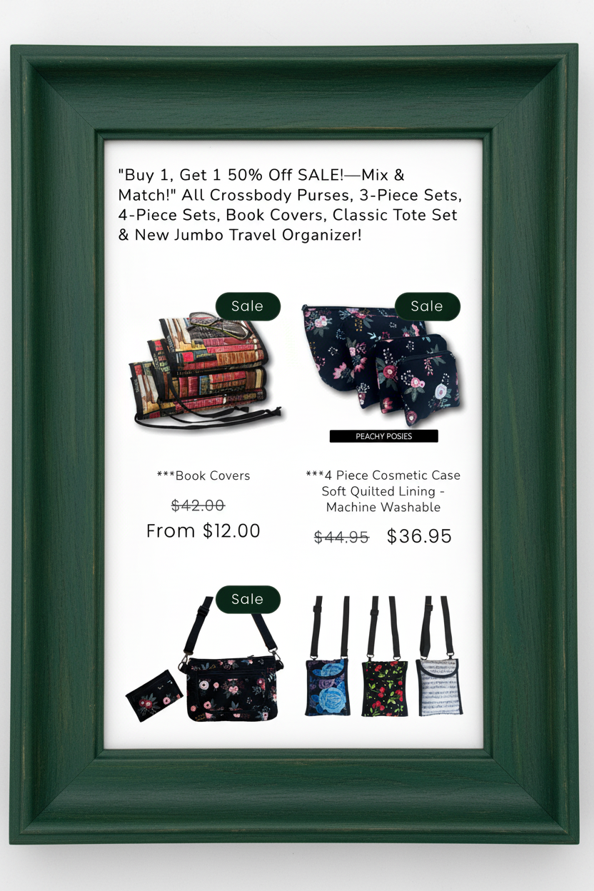 Forest Green Wood Framed Sale Collage